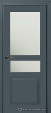 Дверь Краснодеревщик 733.1 (стекло матовое) с фурнитурой, MDF Эмаль серая