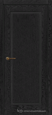 Дверь Краснодеревщик 741 с фурнитурой, натуральный шпон Эмаль черная